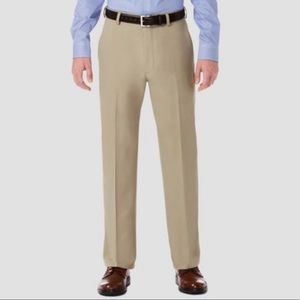 Haggar H26 Tan Dress Pants- belt stained waistband